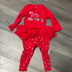 My First Christmas Baby Girl Matching Set